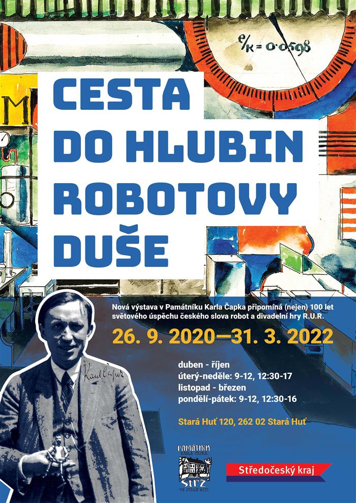 Zpracování plakátu k výstavě: Památník Karla Čapka